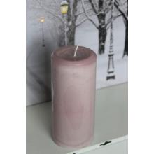 Bledoružová mamorová sviečka valec 15x7cm