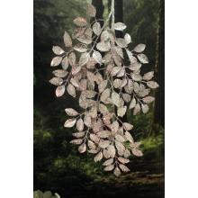 Bledoružové lesklé listy na konári 70cm
