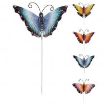 Dekorácia zapichovacia motýľ 61 cm mix