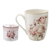 Hrnček porcelánový 340ml, dekor RUŽA