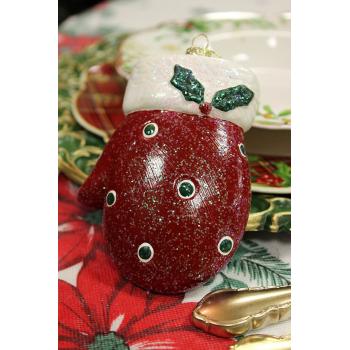Klasik vianočná ozdoba rukavička 12cm