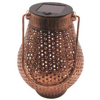Lampáš Solar Cooper, medený, 1 LED, 11x17cm, AAA