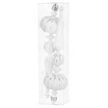 Ozdoba MagicHome Vianoce, 2 ks, 16 cm, strieborné, na vianočný stromček