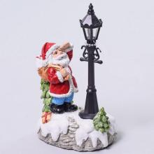 Postavička Santa s LED lampou 9x5,3x14,5 cm poly xxx