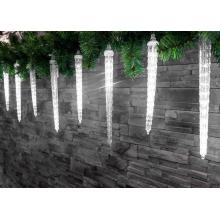 Reťaz Icicle, 352 LED stud.biela,16 cencúľov,vodopád. efekt, 230V, 50 Hz, IP44, exteriér,L- 4,50+5m