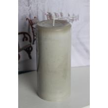 Sivá mramorová sviečka valec 15x7cm