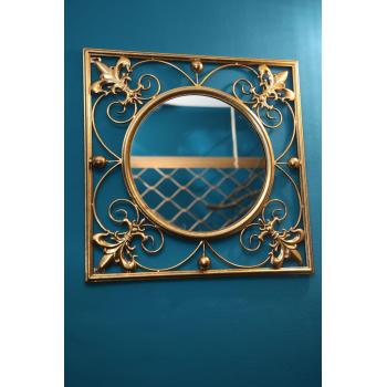 Zlaté hranaté luxory zrkadlo 60cm